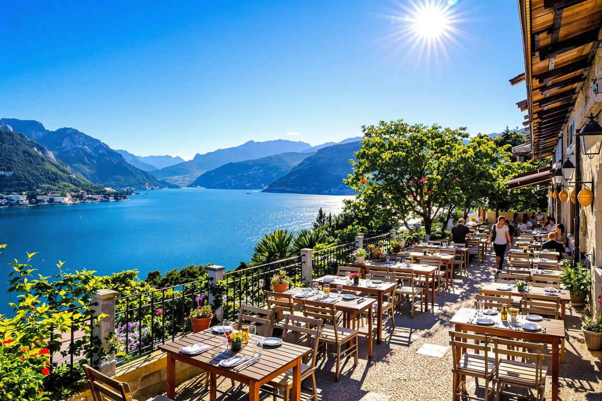 Restaurant traditionnel à Bauduen avec vue sur le lac Verdon.jpg