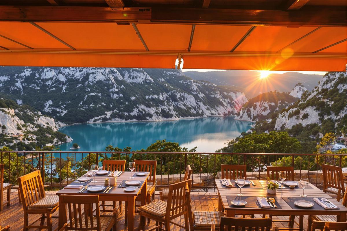 Service panoramique à l'auberge du lac Bauduen.jpg